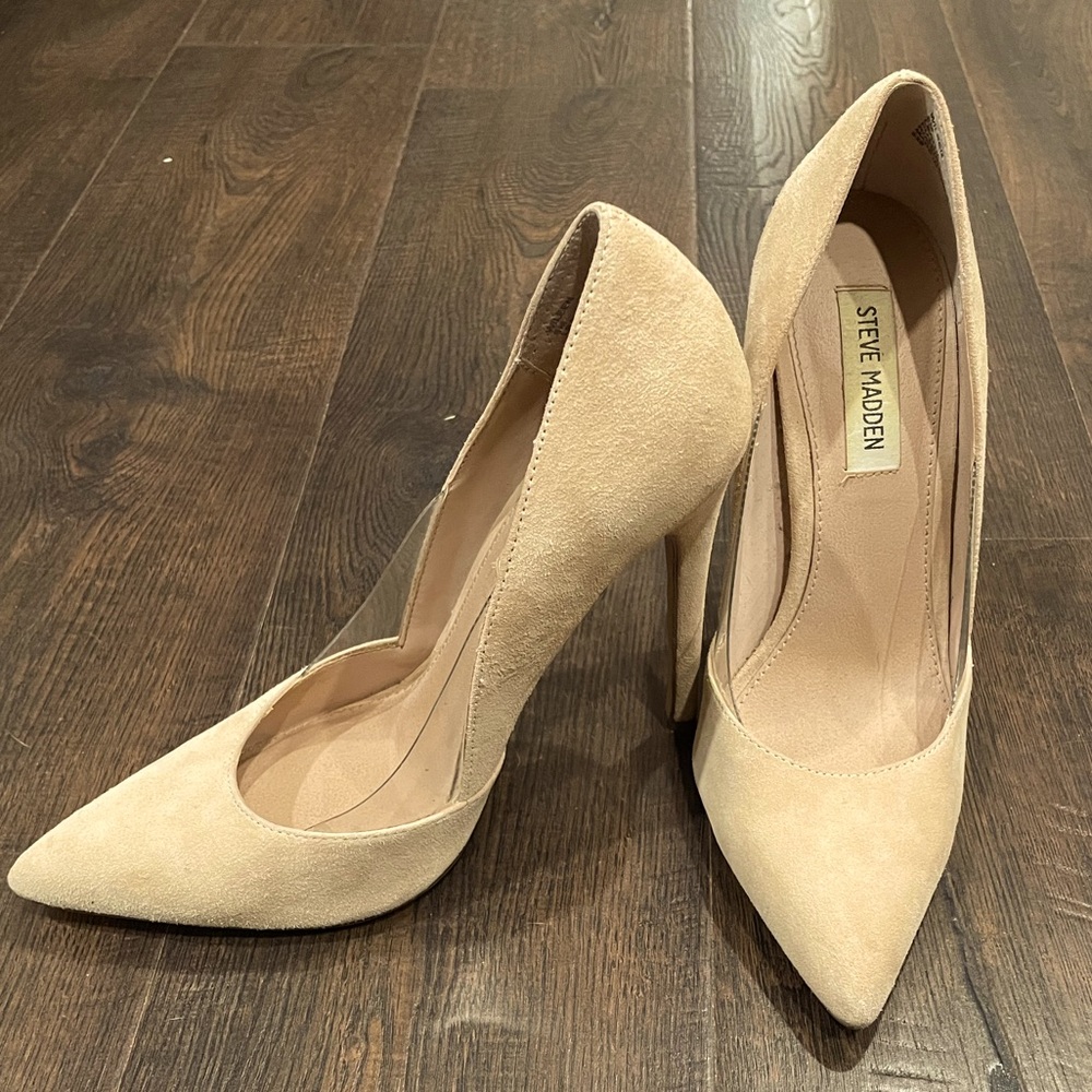 Steve Madden suede pointed toe stiletto heels